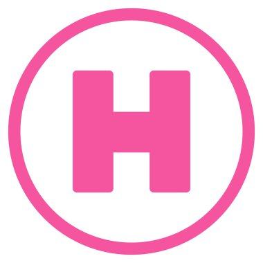 Helikopter iniş düz simgesi