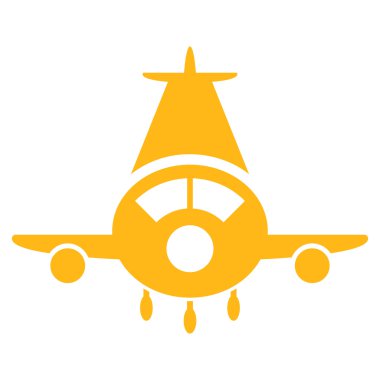 Kargo uçağı düz simgesi