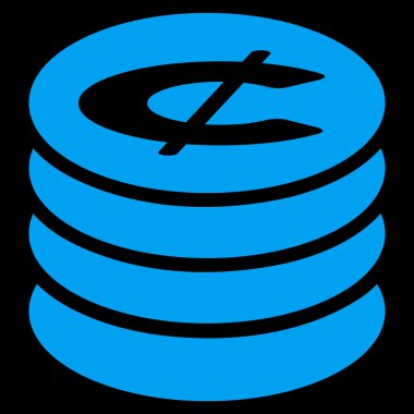 Cent sikke düz simgesi