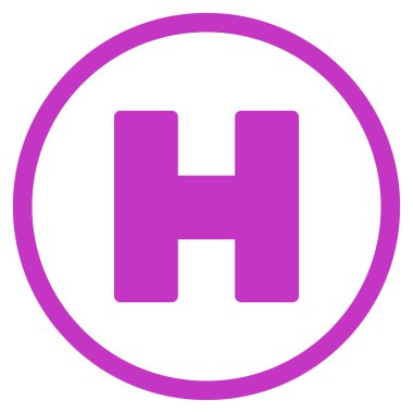 Helikopter iniş düz simgesi