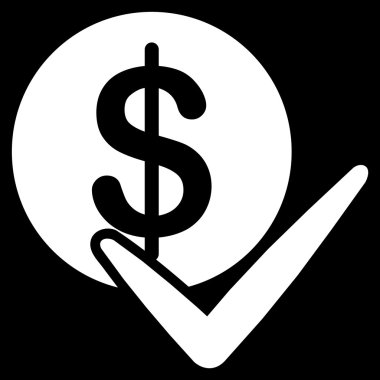 Ödemeler düz simgesi onaylama