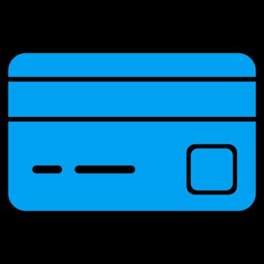 Kredi kartı düz simgesi