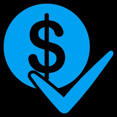 Ödemeler düz simgesi onaylama