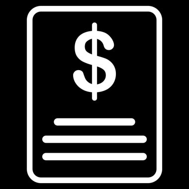 Fatura bütçe düz simgesi