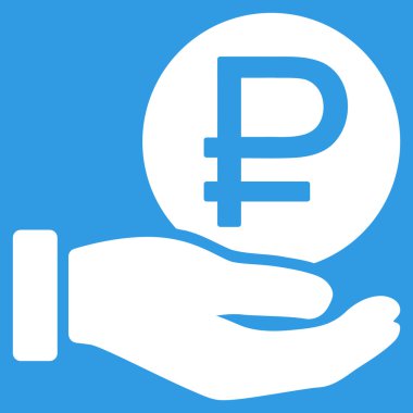 Rublesi para ödeme düz simgesi