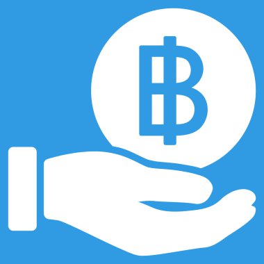 Tayland Baht para ödeme düz simgesi