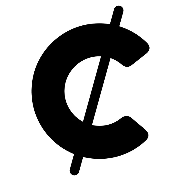 Cent platte pictogram — Stockvector