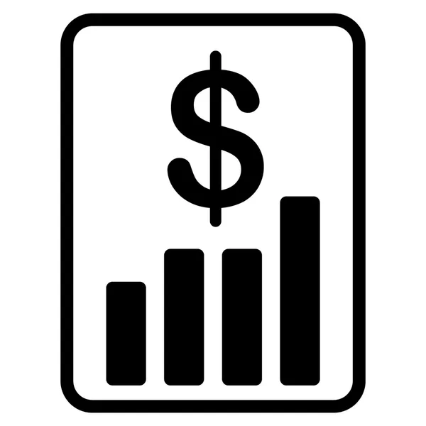 Relatório financeiro ícone plano — Vetor de Stock