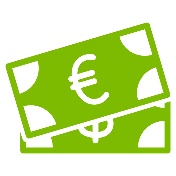 Banknoty z płaskim ikona — Wektor stockowy