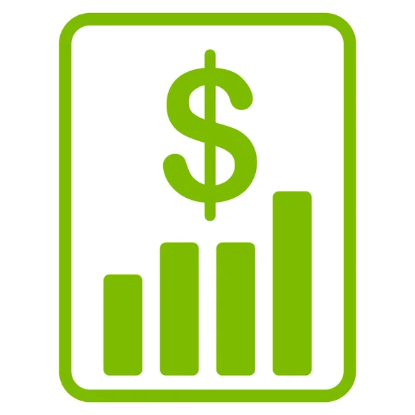 Informe financiero icono plano — Vector de stock