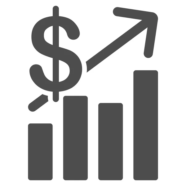 Försäljningstillväxten Flat ikonen — Stock vektor