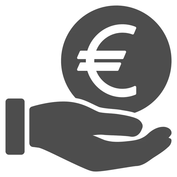 Euro Coin Payment Flat Icon — Stock Vector