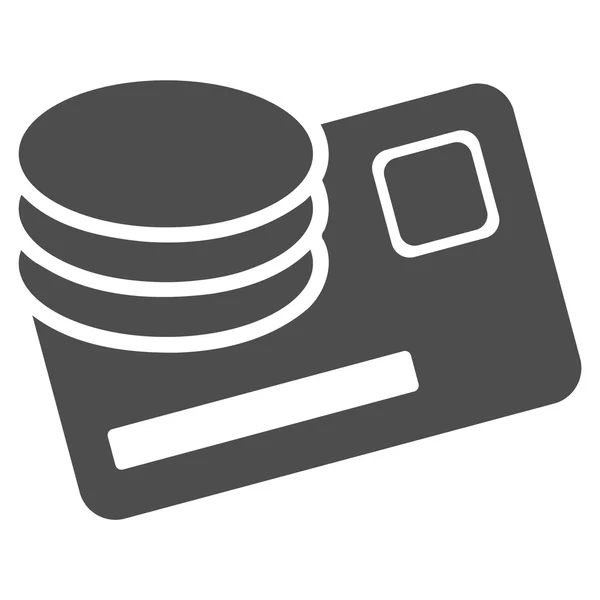 Hitelkártya-érmék lapos ikon — Stock Vector