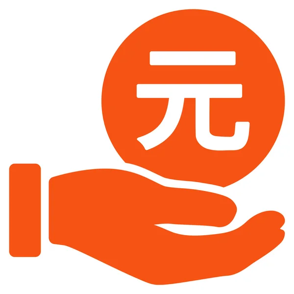 Renminbi-Yuan-Münzzahlung flaches Symbol — Stockvektor