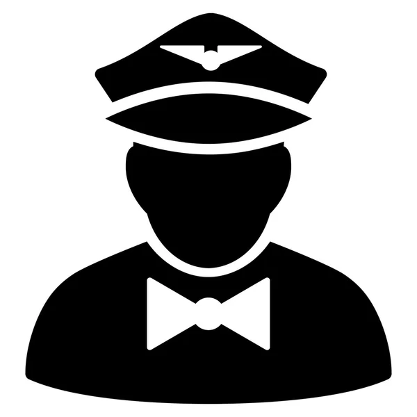 Aerolínea Steward Flat Icon — Vector de stock