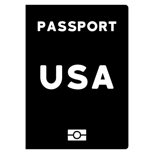 American Passport Apartamento Icono — Archivo Imágenes Vectoriales