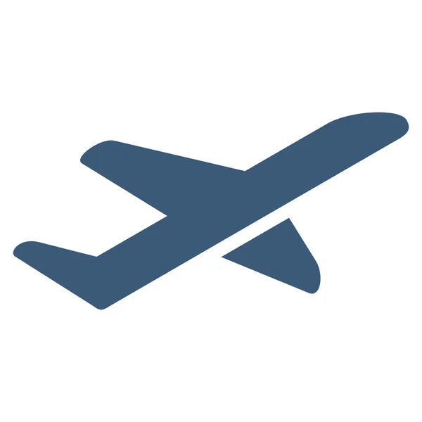 Плоская икона на взлете самолета — стоковый вектор