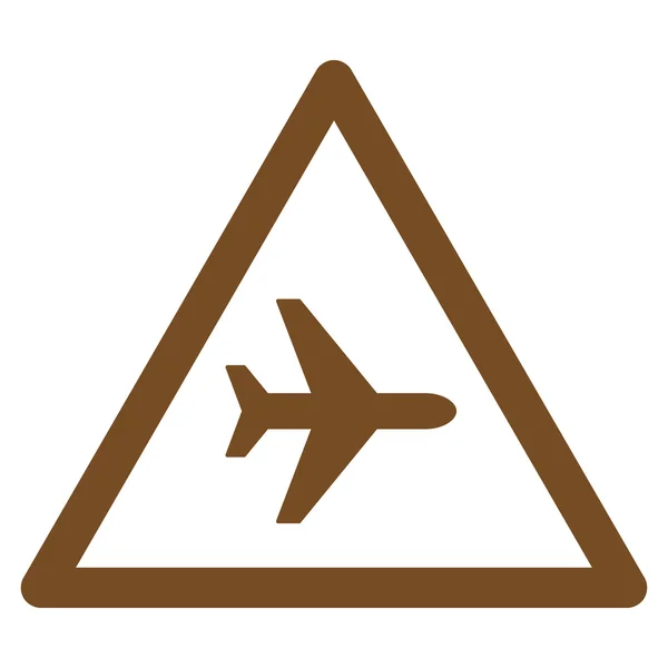 Αεροπλάνο κίνδυνος επίπεδη εικονίδιο — Διανυσματικό Αρχείο
