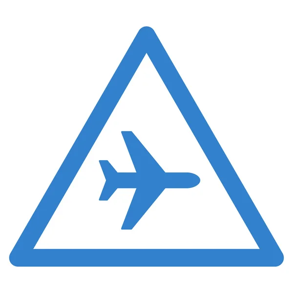 Airplane Danger Flat Icon — Stock Vector