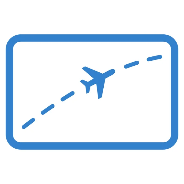 Flugzeug-Route flach Symbol — Stockvektor