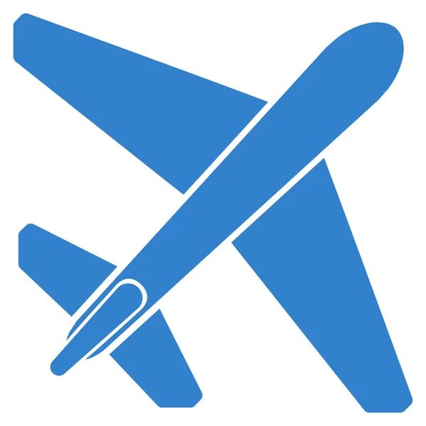 Tryskové letadlo ploché ikony — Stockový vektor