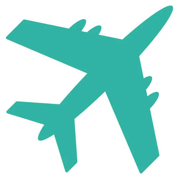 Vliegtuigen platte pictogram — Stockvector