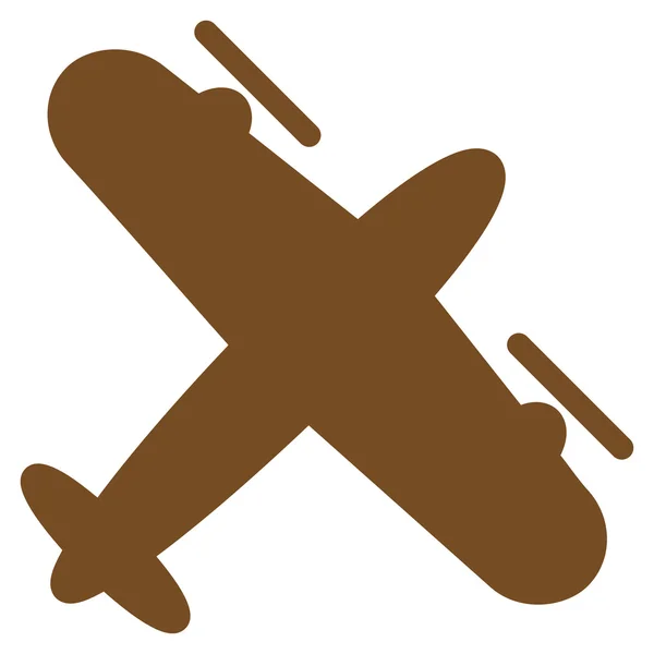 Propeller flygplan Flat ikonen — Stock vektor