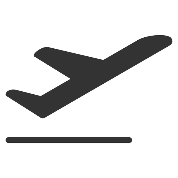 Repülőgép indulás lapos ikon — Stock Vector