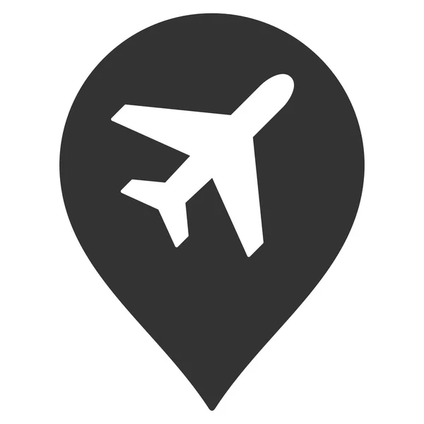 Airport Marker Apartamento Icono — Archivo Imágenes Vectoriales