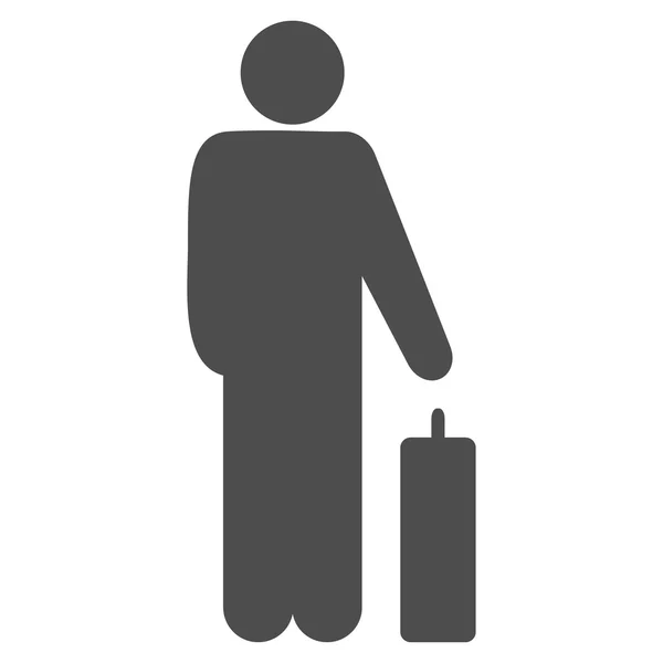 Osobní zavazadla ploché ikony — Stockový vektor