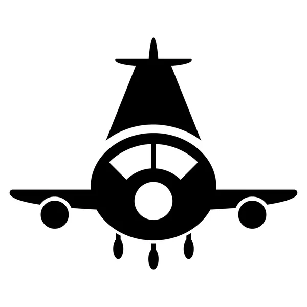 Avion cargo Icône plate — Image vectorielle