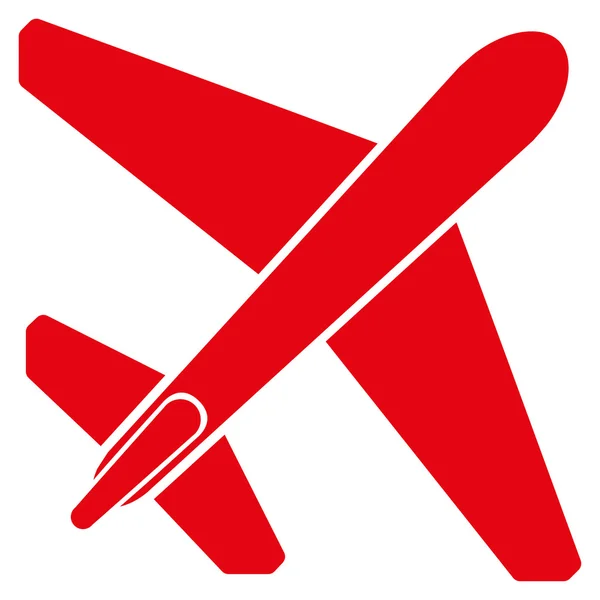 Sugárhajtású repülőgép lapos ikon — Stock Vector