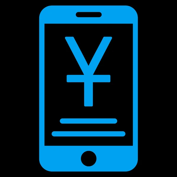Yuan mobil betalning Flat ikonen — Stock vektor