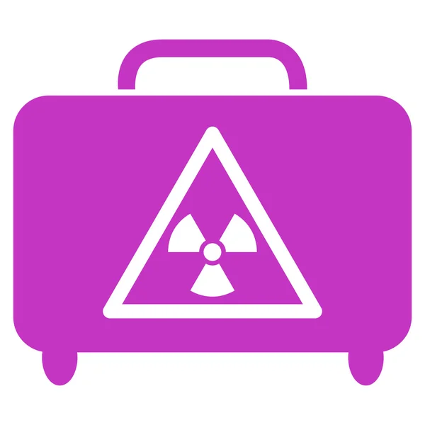 Veszélyes poggyász lapos ikon — Stock Vector