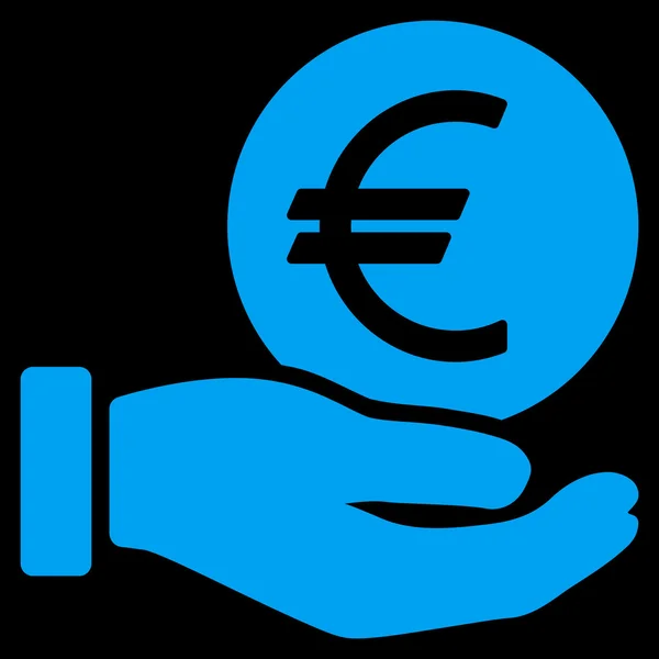 Euro Moeda pagamento Ícone plano — Vetor de Stock