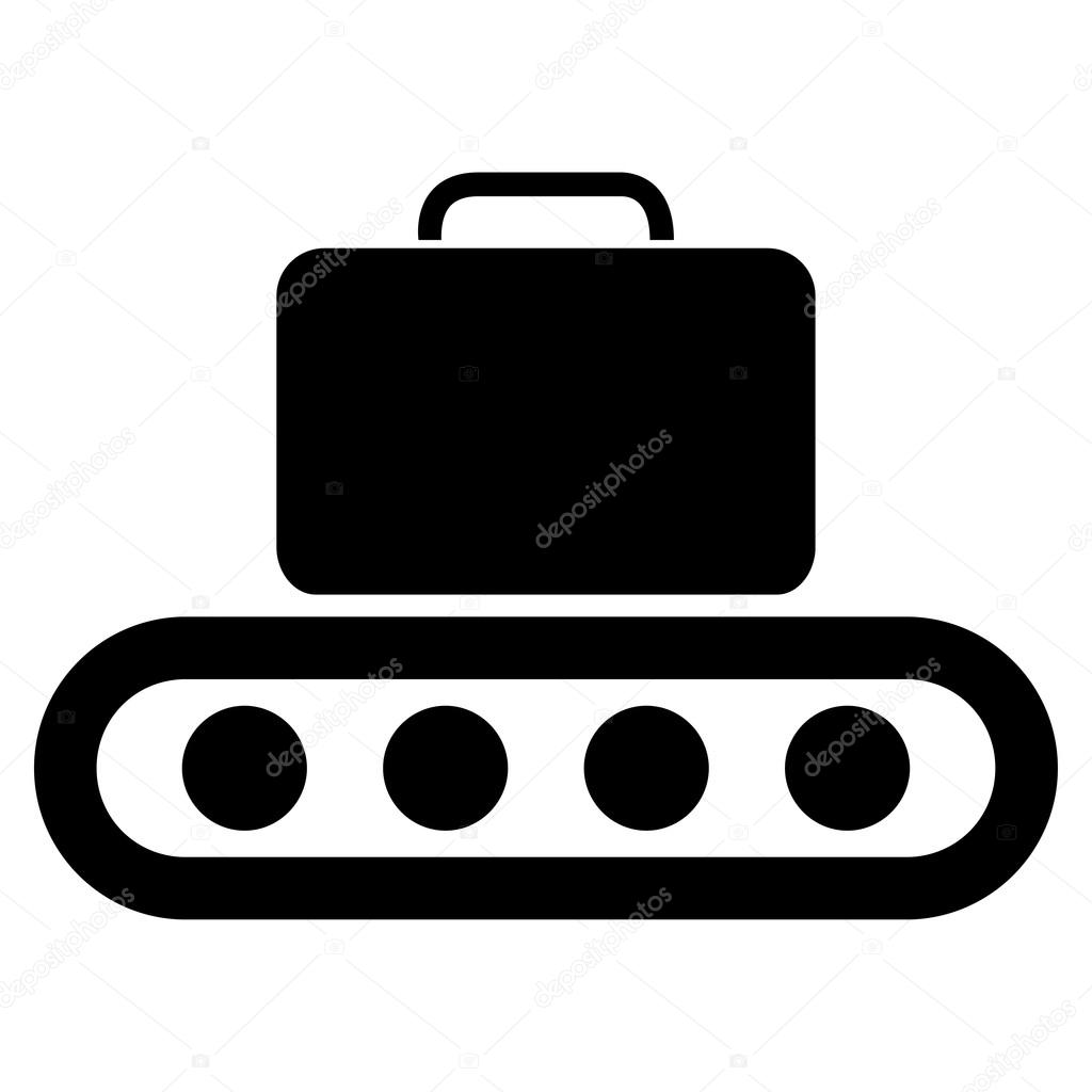 Baggage Conveyor Flat Icon — Stock Vector © ahasoft 87836616