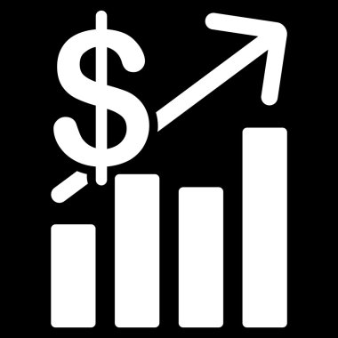 Satış büyüme düz simgesi