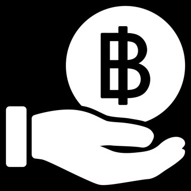 Tayland Baht para ödeme düz simgesi