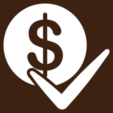 Ödemeler düz simgesi onaylama