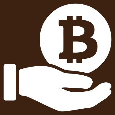 Bitcoin para ödeme düz simgesi