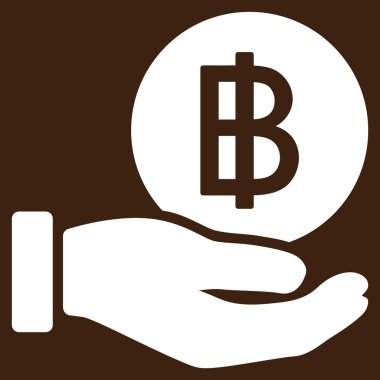 Tayland Baht para ödeme düz simgesi