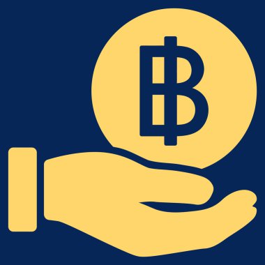 Tayland Baht para ödeme düz simgesi