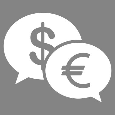 Döviz transferi düz simgesi