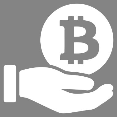 Bitcoin para ödeme düz simgesi