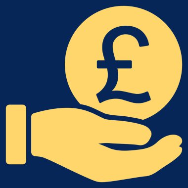 İngiliz Lirası para ödeme düz simgesi