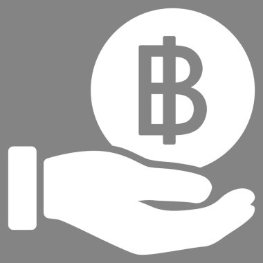 Tayland Baht para ödeme düz simgesi