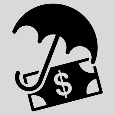 Mali şemsiye düz simgesi