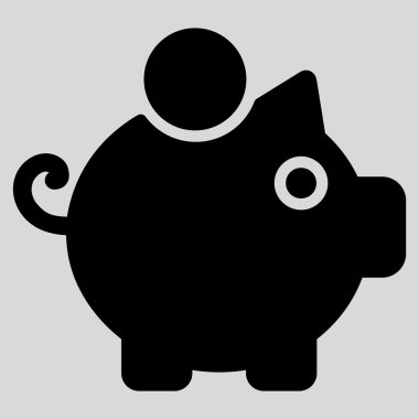 kumbara düz simgesi