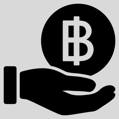 Tayland Baht para ödeme düz simgesi