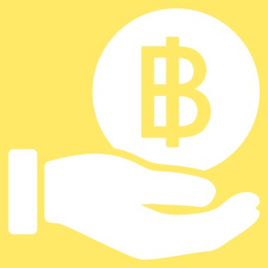 Tayland Baht para ödeme düz simgesi